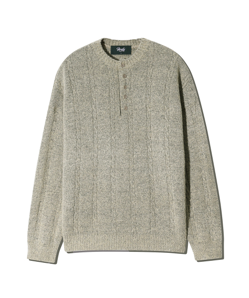 NODU（ノードユー）の「Soft Henry Neck Round Long Sleeve Knit [Beige]（ニット/セーター・メンズ・その他・LARGE/MEDIUM）」の7枚目の写真