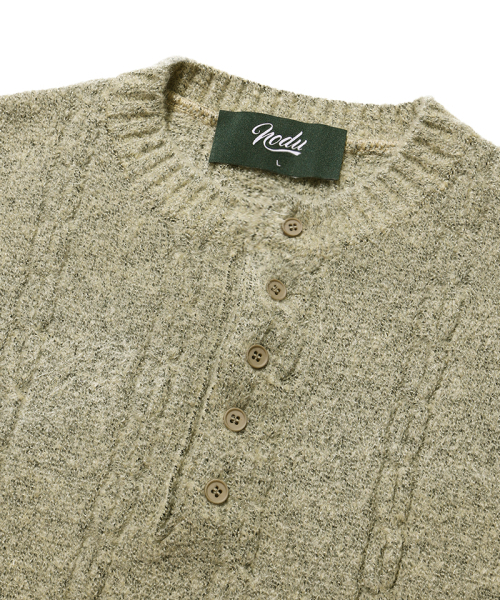 NODU（ノードユー）の「Soft Henry Neck Round Long Sleeve Knit [Beige]（ニット/セーター・メンズ・その他・LARGE/MEDIUM）」の9枚目の写真