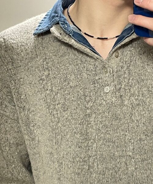 NODU（ノードユー）の「Soft Henry Neck Round Long Sleeve Knit [Beige]（ニット/セーター・メンズ・その他・LARGE/MEDIUM）」の16枚目の写真