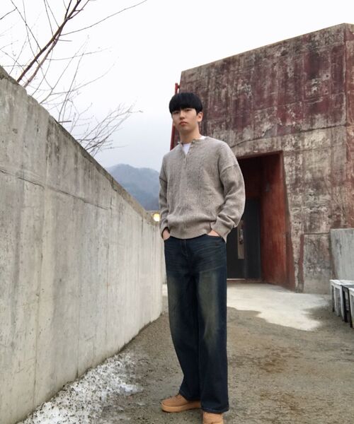 NODU（ノードユー）の「Soft Henry Neck Round Long Sleeve Knit [Beige]（ニット/セーター・メンズ・その他・LARGE/MEDIUM）」の17枚目の写真