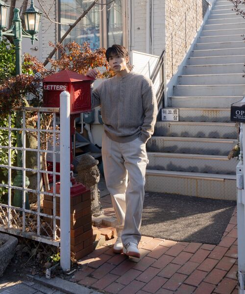 NODU（ノードユー）の「Soft Henry Neck Round Long Sleeve Knit [Beige]（ニット/セーター・メンズ・その他・LARGE/MEDIUM）」の22枚目の写真