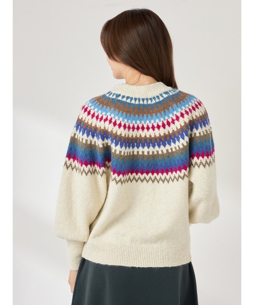 McGREGOR（マックレガー）の「求心柄プルオーバー（ニット/セーター・レディース・ナチュラル/ブラウン・M/L）」の5枚目の写真