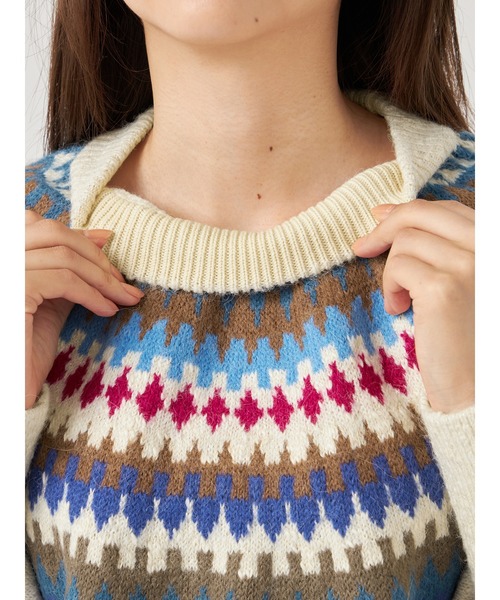 McGREGOR（マックレガー）の「求心柄プルオーバー（ニット/セーター・レディース・ナチュラル/ブラウン・M/L）」の8枚目の写真