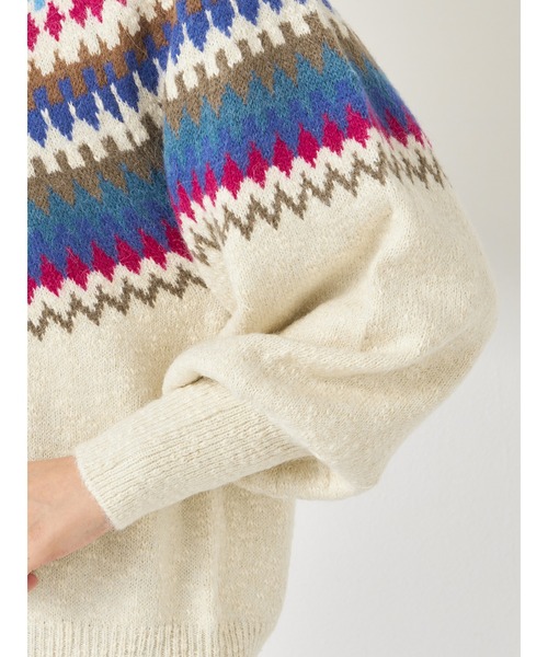 McGREGOR（マックレガー）の「求心柄プルオーバー（ニット/セーター・レディース・ナチュラル/ブラウン・M/L）」の9枚目の写真