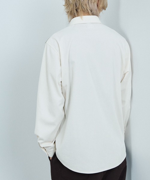 NAVY(ネイビー)の「NAVY コーデユロイ切替えレギュラーシャツ(シャツ/ブラウス・メンズ・アイボリー/チャコールグレー/ベージュ・S/M/L/XL)」の7枚目の写真