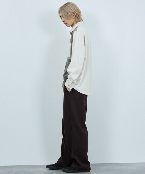 NAVY(ネイビー)の「NAVY コーデユロイ切替えレギュラーシャツ(シャツ/ブラウス・メンズ・アイボリー/チャコールグレー/ベージュ・S/M/L/XL)」の9枚目の写真