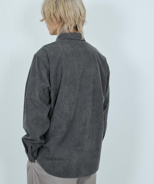 NAVY(ネイビー)の「NAVY コーデユロイ切替えレギュラーシャツ(シャツ/ブラウス・メンズ・アイボリー/チャコールグレー/ベージュ・S/M/L/XL)」の11枚目の写真