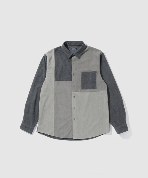 NAVY(ネイビー)の「NAVY コーデユロイ切替えレギュラーシャツ(シャツ/ブラウス・メンズ・アイボリー/チャコールグレー/ベージュ・S/M/L/XL)」の16枚目の写真