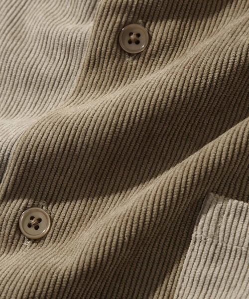 NAVY(ネイビー)の「NAVY コーデユロイ切替えレギュラーシャツ(シャツ/ブラウス・メンズ・アイボリー/チャコールグレー/ベージュ・S/M/L/XL)」の21枚目の写真
