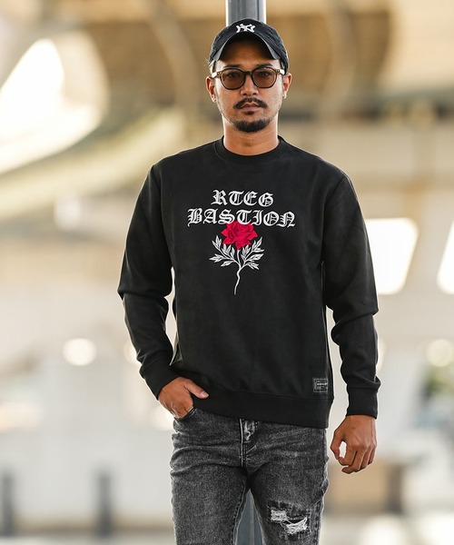 adamsJUGGLER(アダムスジャグラー)の「RTEGフルールドロゴスウェットプル(スウェット・メンズ・ブラック/グレー・S/M/L/XL)」の2枚目の写真