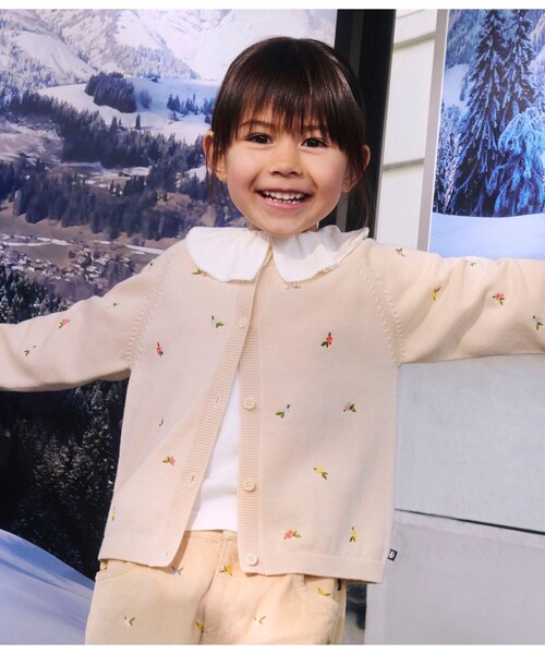 PETIT BATEAU(プチバトー)の「カーディガン(カーディガン/ボレロ・キッズ・ホワイト系その他・6YEAR/8YEAR/10YEAR/12YEAR)」の1枚目の写真