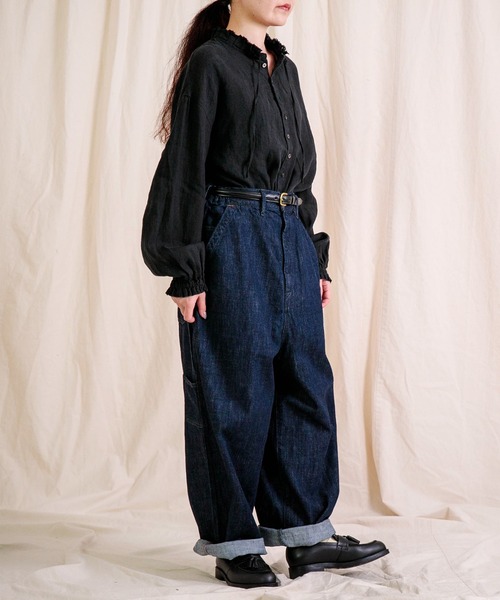 Brocante / ブロカント] リネンキャンバス リンネルヴロンシャツ
