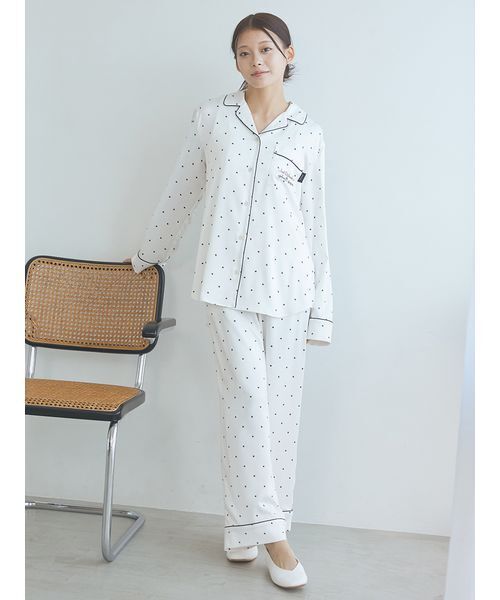 セール】【JOEL ROBUCHON】サテンロングパンツ（ルームウェア/パジャマ