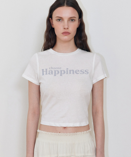 LADY VOLUME(レディーボリューム)の「ハピネスリネンTシャツ(ホワイト)(Tシャツ/カットソー・レディース・その他・SMALL/MEDIUM)」の1枚目の写真