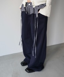 SANSeLF | 【SANSeLF】 ウエストフリル付きワイドスウェットパンツ saw25a061(その他パンツ)