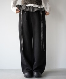 SANSeLF | 【SANSeLF】 ウエストフリル付きワイドスウェットパンツ saw25a061(その他パンツ)