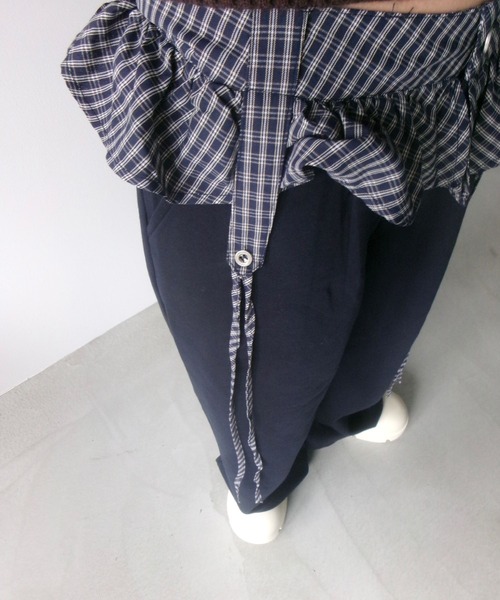 SANSeLF(サンセルフ)の「【SANSeLF】 ウエストフリル付きワイドスウェットパンツ saw25a061(その他パンツ・レディース・ネイビー/ブラック/グレー・FREE)」の9枚目の写真