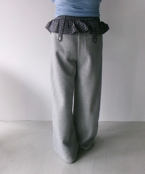 SANSeLF(サンセルフ)の「【SANSeLF】 ウエストフリル付きワイドスウェットパンツ saw25a061(その他パンツ・レディース・ネイビー/ブラック/グレー・FREE)」の13枚目の写真