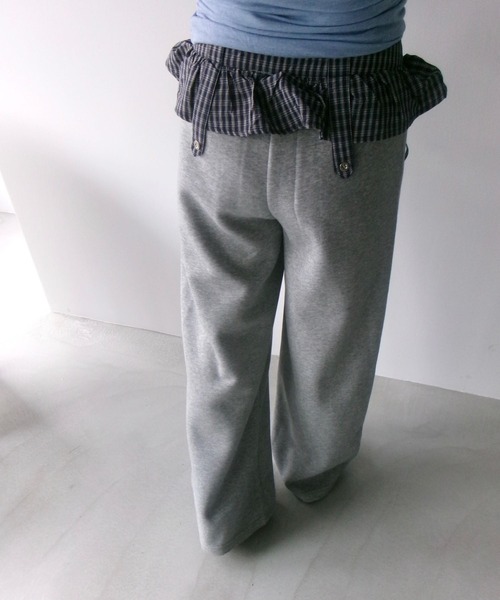 SANSeLF(サンセルフ)の「【SANSeLF】 ウエストフリル付きワイドスウェットパンツ saw25a061(その他パンツ・レディース・ネイビー/ブラック/グレー・FREE)」の14枚目の写真