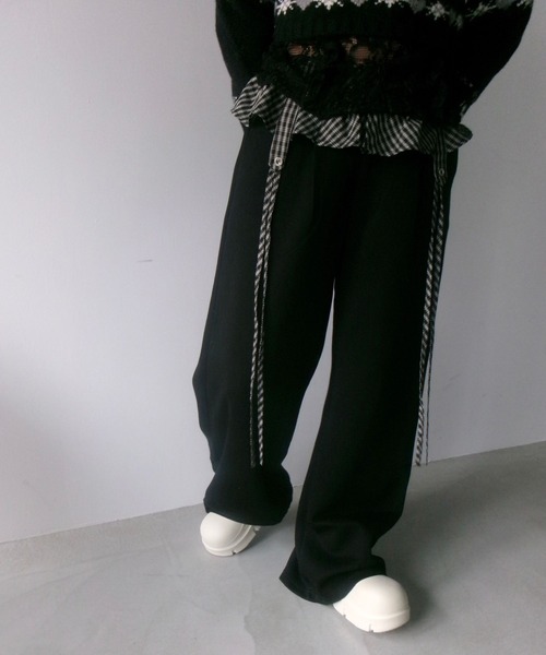 SANSeLF(サンセルフ)の「【SANSeLF】 ウエストフリル付きワイドスウェットパンツ saw25a061(その他パンツ・レディース・ネイビー/ブラック/グレー・FREE)」の21枚目の写真