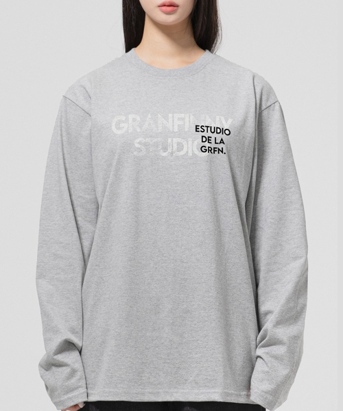 GRANFINNY（グランフィニ）の「スタジオレギュラー ロングスリーブ - メランジ（Tシャツ/カットソー・レディース・ミックスグレー・MEDIUM/LARGE/X-LARGE）」の3枚目の写真