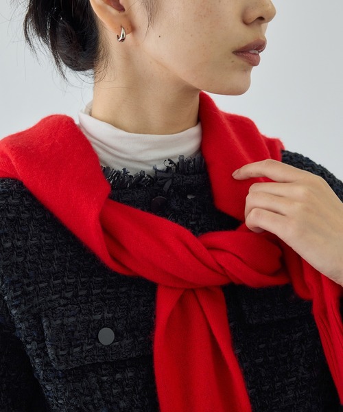 Coohem(コーヘン)の「【COOHEM(コーヘン)】BASIC TWEED VELVET JACKET(ノーカラージャケット・レディース・ネイビー/キナリ・FREE)」の7枚目の写真
