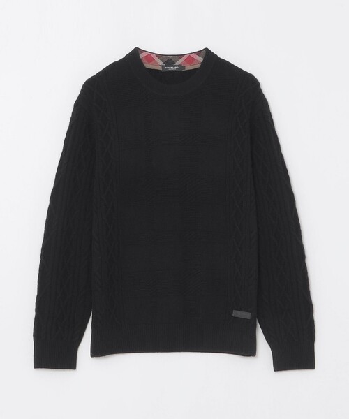 BLACK LABEL CRESTBRIDGE(ブラックレーベル・クレストブリッジ)の「カシミヤミックスアランニット(ニット/セーター・メンズ・オフホワイト/ブラック/ライトグレー/レッド/ネイビー/グリーン系その他3・M/L)」の22枚目の写真