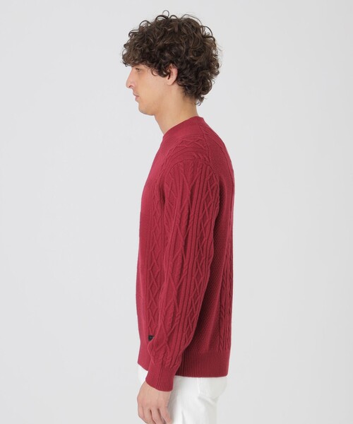 BLACK LABEL CRESTBRIDGE(ブラックレーベル・クレストブリッジ)の「カシミヤミックスアランニット(ニット/セーター・メンズ・オフホワイト/ブラック/ライトグレー/レッド/ネイビー/グリーン系その他3・M/L)」の20枚目の写真