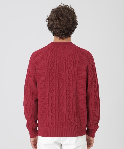 BLACK LABEL CRESTBRIDGE(ブラックレーベル・クレストブリッジ)の「カシミヤミックスアランニット(ニット/セーター・メンズ・オフホワイト/ブラック/ライトグレー/レッド/ネイビー/グリーン系その他3・M/L)」の19枚目の写真