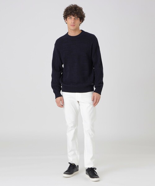 BLACK LABEL CRESTBRIDGE(ブラックレーベル・クレストブリッジ)の「カシミヤミックスアランニット(ニット/セーター・メンズ・オフホワイト/ブラック/ライトグレー/レッド/ネイビー/グリーン系その他3・M/L)」の16枚目の写真