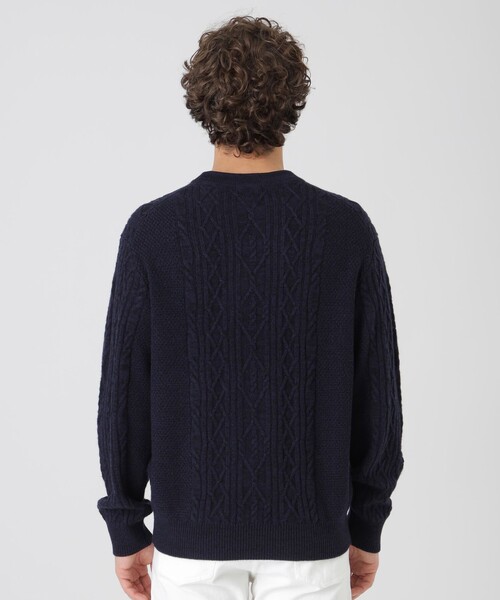 BLACK LABEL CRESTBRIDGE(ブラックレーベル・クレストブリッジ)の「カシミヤミックスアランニット(ニット/セーター・メンズ・オフホワイト/ブラック/ライトグレー/レッド/ネイビー/グリーン系その他3・M/L)」の14枚目の写真