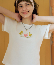 ガールズクロップコットンTシャツ
