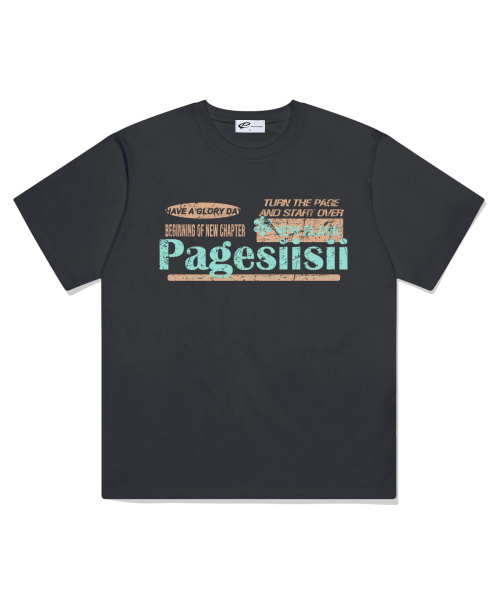 PAGESIISII(ページシシ)の「ヴィンテージブランクプリント半袖Tシャツチャコール(Tシャツ/カットソー・レディース・その他・SMALL/MEDIUM/LARGE)」の2枚目の写真