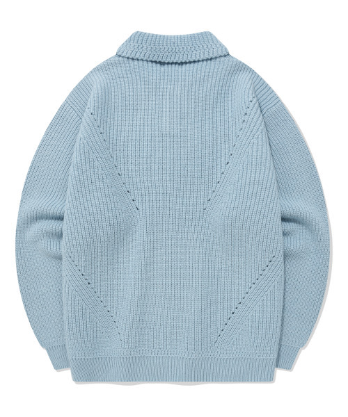 COVERNAT(カバーナット)の「オープンカラー ニット ブルー(ニット/セーター・レディース・その他・LARGE/SMALL/X-LARGE/MEDIUM)」の2枚目の写真