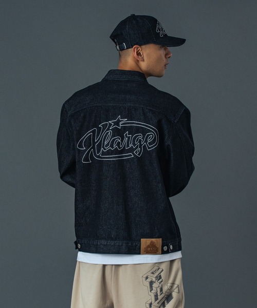 XLARGE（エクストララージ）の「STAR LOGO DENIM JACKET（デニムジャケット・メンズ・ブラック/インディゴブルー・S/M/L/XL）」の2枚目の写真