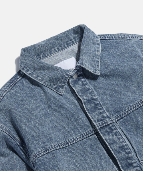 ESPIONAGE（エスピオナジ）の「Minimal Denim Trucker Jacket Light Indigo（デニムジャケット・メンズ・その他・MEDIUM）」の5枚目の写真
