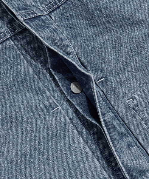 ESPIONAGE（エスピオナジ）の「Minimal Denim Trucker Jacket Light Indigo（デニムジャケット・メンズ・その他・MEDIUM）」の6枚目の写真