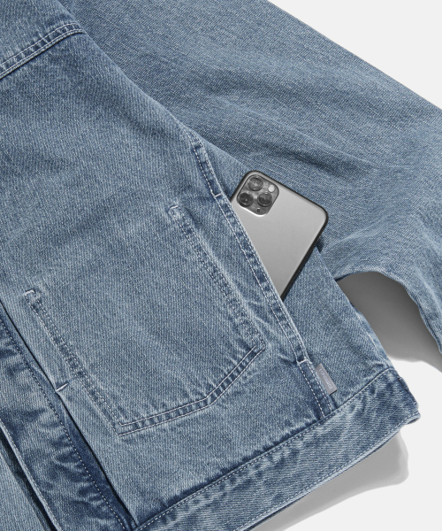 ESPIONAGE（エスピオナジ）の「Minimal Denim Trucker Jacket Light Indigo（デニムジャケット・メンズ・その他・MEDIUM）」の9枚目の写真