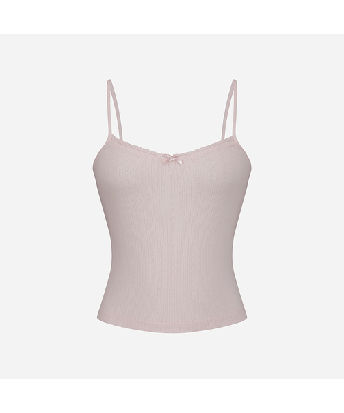 LANGER（ランガー）の「[PALACE] jacquard short sleeveless_4Colors（Tシャツ/カットソー・レディース・PINK/イエロー/ブラック/ホワイト・FREE）」の4枚目の写真
