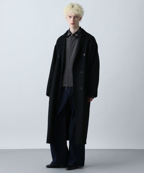 HARE（ハレ）の「レイヤードZIPスウェットカーディガン(HARE)（カーディガン/ボレロ・メンズ・ダークブルー/グレー・FREE）」の4枚目の写真