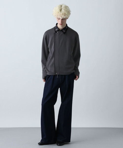 HARE（ハレ）の「レイヤードZIPスウェットカーディガン(HARE)（カーディガン/ボレロ・メンズ・ダークブルー/グレー・FREE）」の5枚目の写真