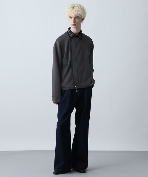 HARE（ハレ）の「レイヤードZIPスウェットカーディガン(HARE)（カーディガン/ボレロ・メンズ・ダークブルー/グレー・FREE）」の6枚目の写真