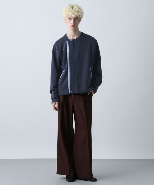 HARE（ハレ）の「レイヤードZIPスウェットカーディガン(HARE)（カーディガン/ボレロ・メンズ・ダークブルー/グレー・FREE）」の7枚目の写真