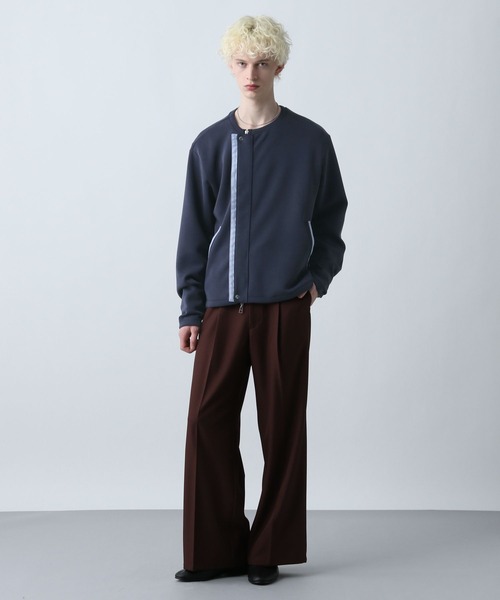 HARE（ハレ）の「レイヤードZIPスウェットカーディガン(HARE)（カーディガン/ボレロ・メンズ・ダークブルー/グレー・FREE）」の8枚目の写真