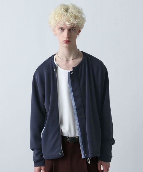 HARE（ハレ）の「レイヤードZIPスウェットカーディガン(HARE)（カーディガン/ボレロ・メンズ・ダークブルー/グレー・FREE）」の11枚目の写真