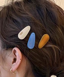 MAISON SELECT（メゾンセレクト）の「11D14-MZ マットヘアクリップ 3本セット くすみカラー シンプルデザイン（バレッタ/ヘアクリップ）」