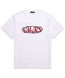 VANNWORKS（バンワークス）の「スクリブルロゴ オーバーサイズ 半袖Tシャツ (VS0086) ホワイト（Tシャツ/カットソー）」