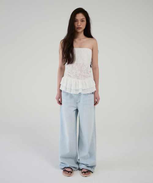 AOPT(アオプト)の「FLORAL LACE RUFFLE TOP - WHITE(Tシャツ/カットソー・レディース・その他・SMALL/MEDIUM)」の4枚目の写真