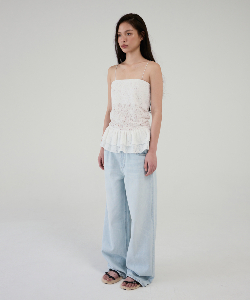 AOPT(アオプト)の「FLORAL LACE RUFFLE TOP - WHITE(Tシャツ/カットソー・レディース・その他・SMALL/MEDIUM)」の5枚目の写真
