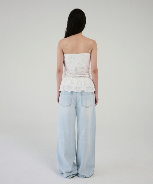 AOPT(アオプト)の「FLORAL LACE RUFFLE TOP - WHITE(Tシャツ/カットソー・レディース・その他・SMALL/MEDIUM)」の6枚目の写真
